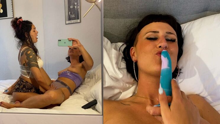 Purple Perfection: Hairy Lesbian Girls Breast Play and Moan
