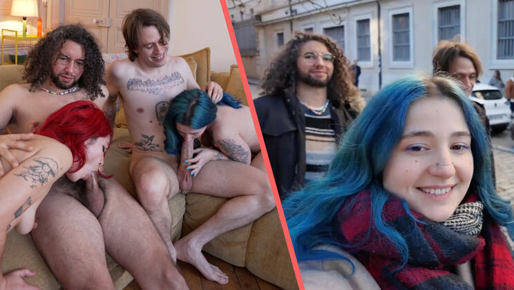 Khalamité and Sofi Share a Double Blowjob in This Intimate Content Creator Vlog