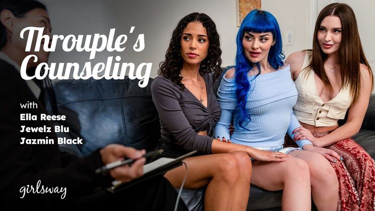 Lesbian Throuple Facesitting Therapy