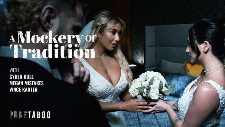 Tradition Mocked By Brunette And Blonde Sluts
